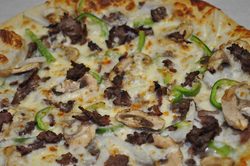 Philly Cheese Steak pizza - Click Image to Close